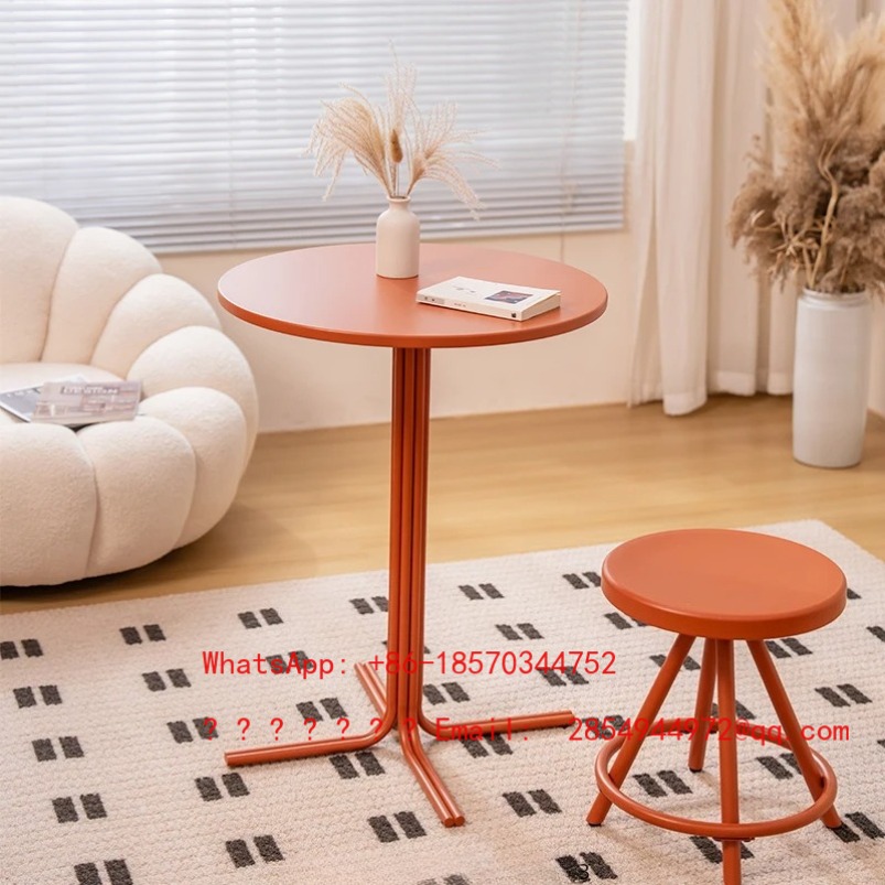 Home Bar And Counter - Round Table Chairs, Simple Small Tables,