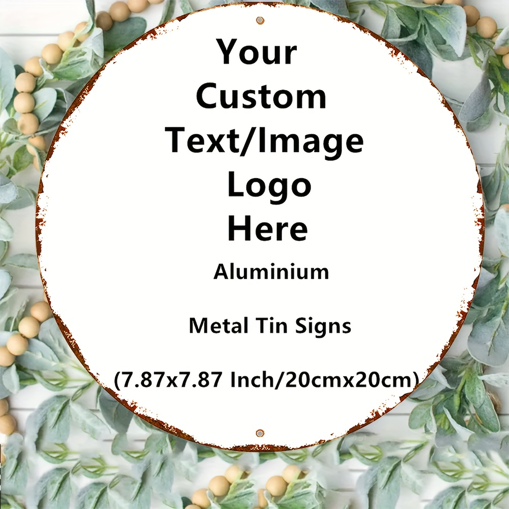 Home Bar Signs - Custom Round Vintage Metal Tin Sign