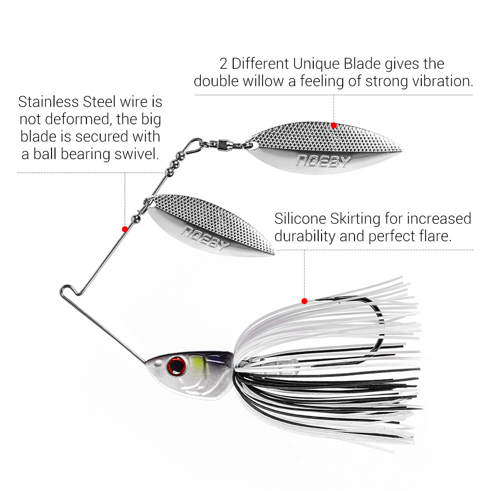 Noeby Spinnerbait 10.5g 14g 21 - огляд і ціна Jigger Double Sided