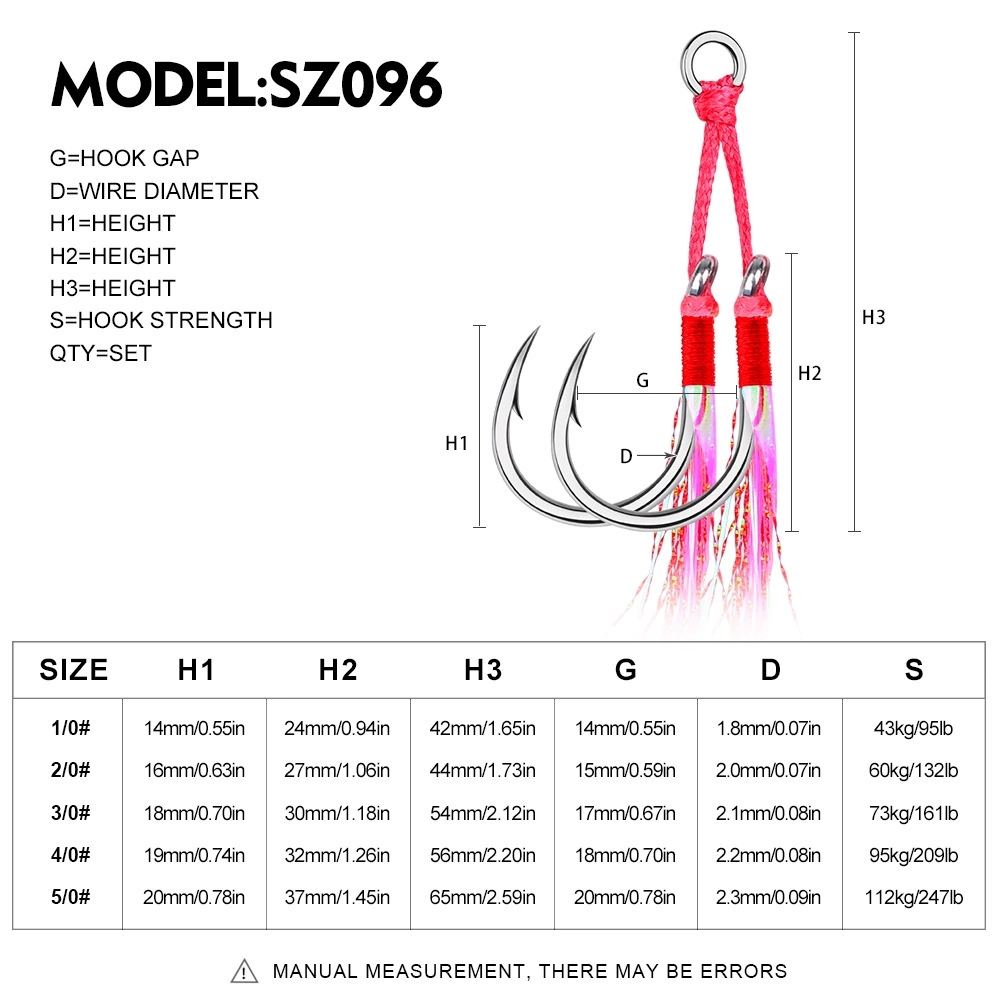 5Pairs Double Barbed Assist Ho - огляд і ціна Jigger Double Sided