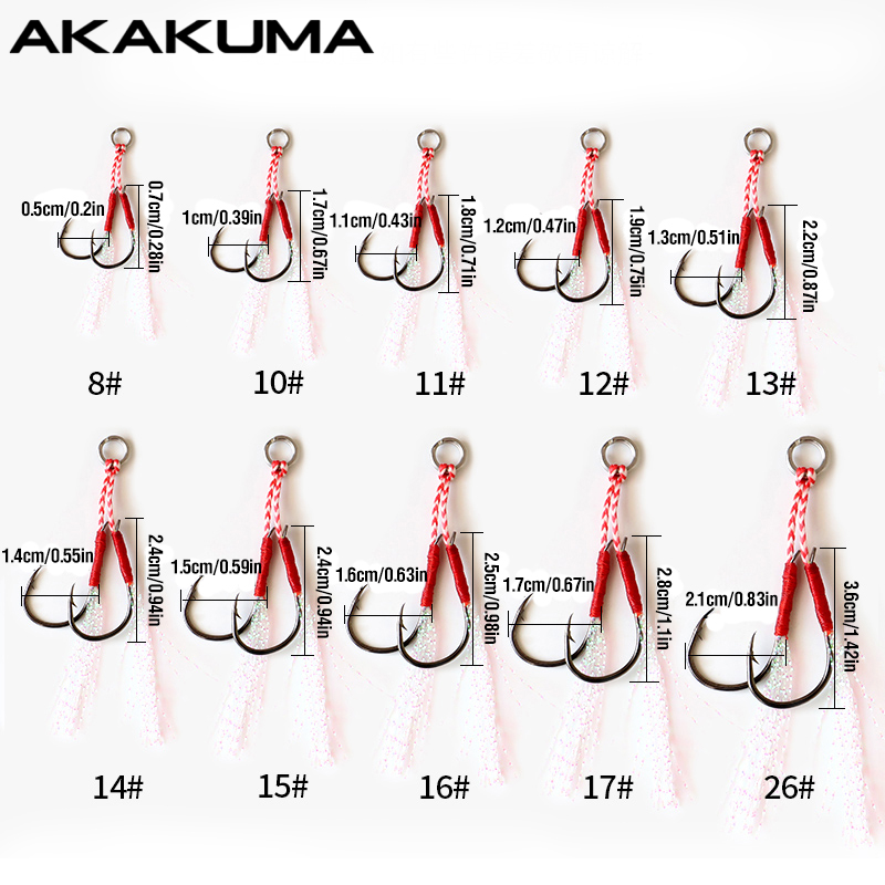 10Pcs Fishing Hooks Single Hoo - огляд і ціна Jigger Double Sided