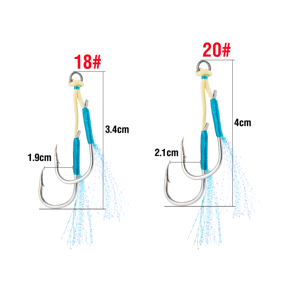 20Pcs Jig Lure Assist Hook Sea - огляд і ціна Jigger Double Sided