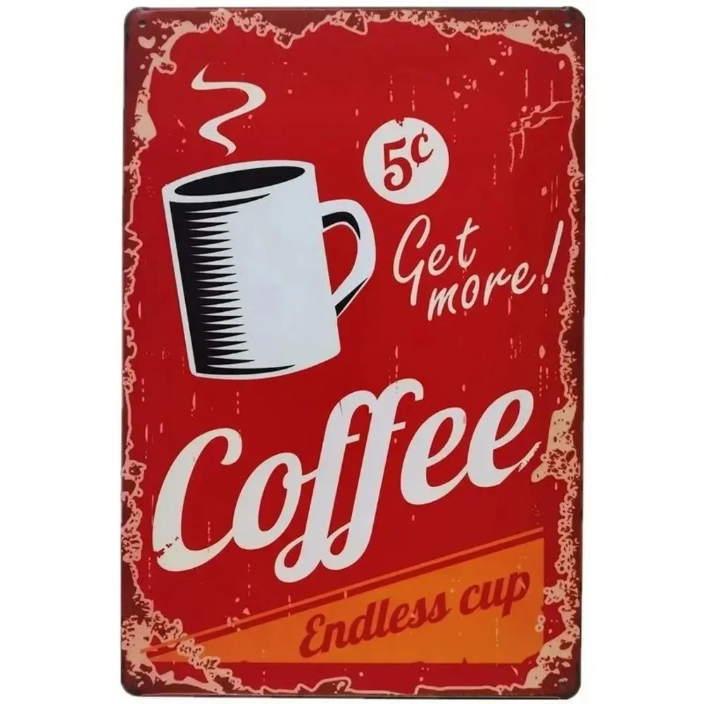 Plaque Metal Signs Drink Coffe - огляд і ціна Home Bar And Coffee