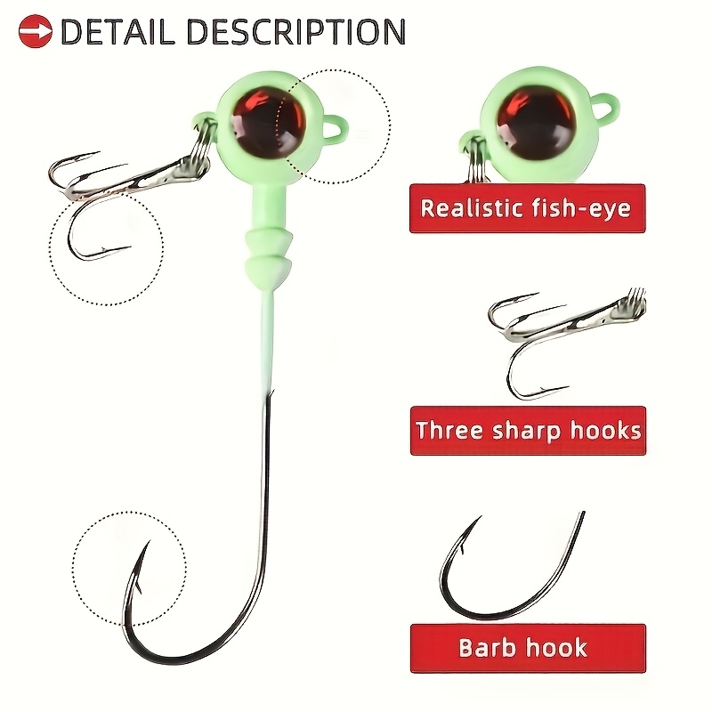 5pcs   Double-Hook Jig Heads,  - огляд і ціна Jigger Double Sided