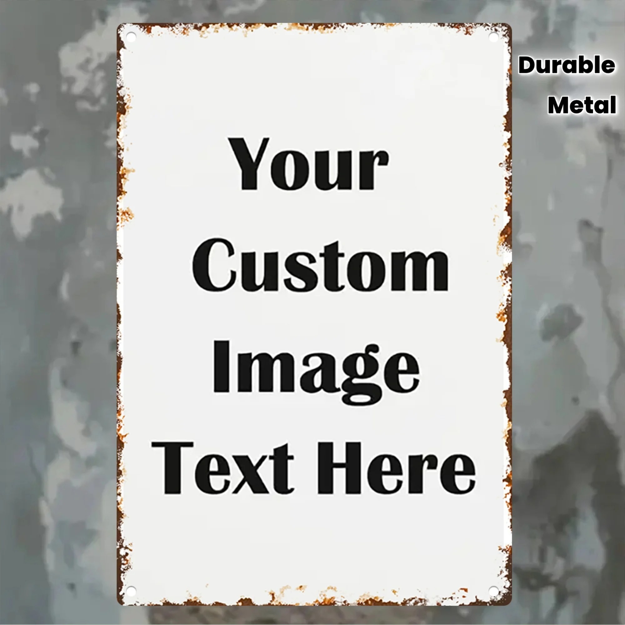 Custom Photo & Text Tin Sign - - огляд і ціна Home Bar Signs