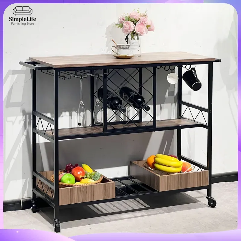 Multifunctional Kitchen Cart w - огляд і ціна Home Bar Shelves