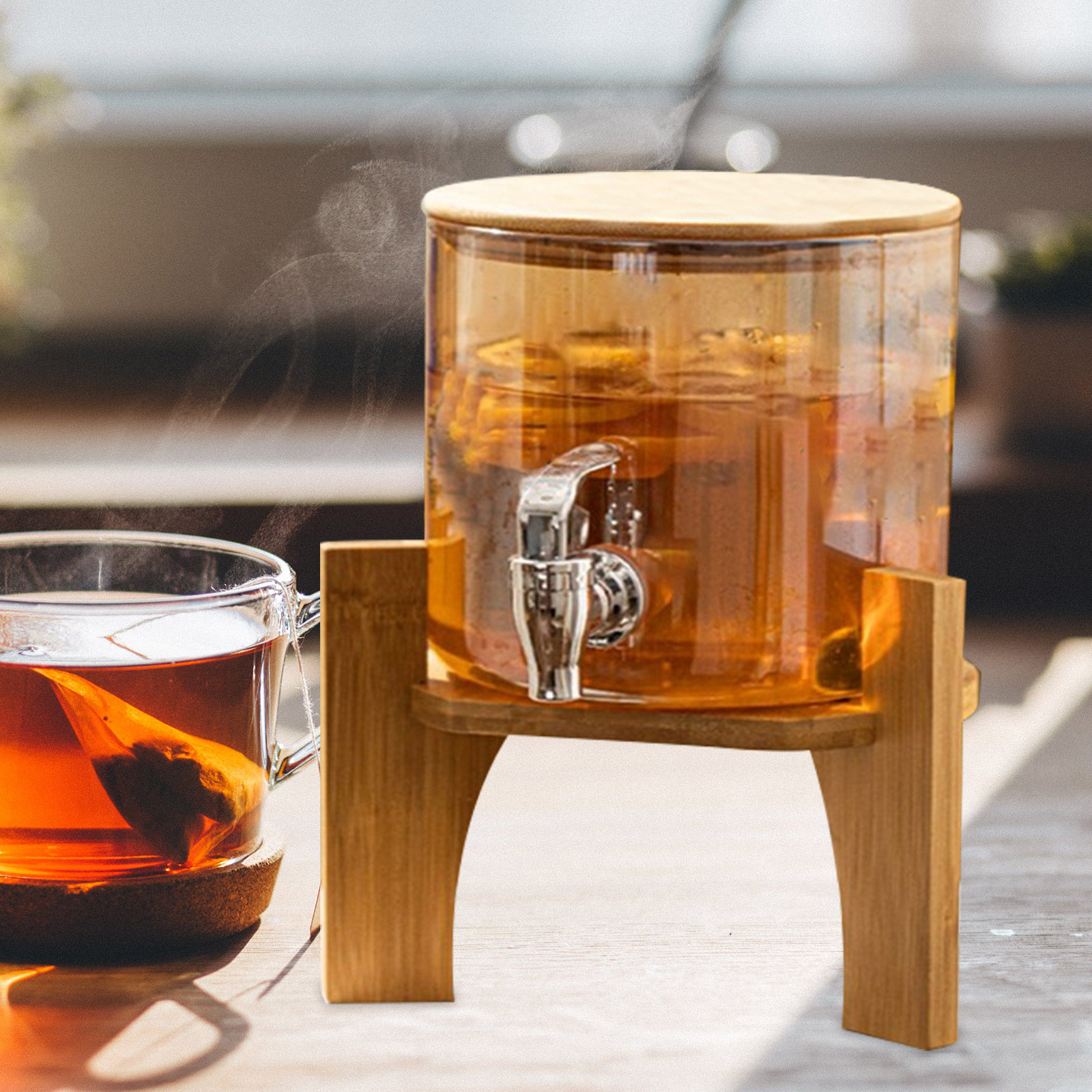 Stylish Wood Beverage Dispense - огляд і ціна Home Bar Stand