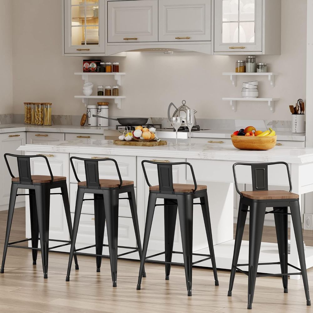 24 Inch Bar Stools Set o 4 Ind - огляд і ціна Home Bar And Counter