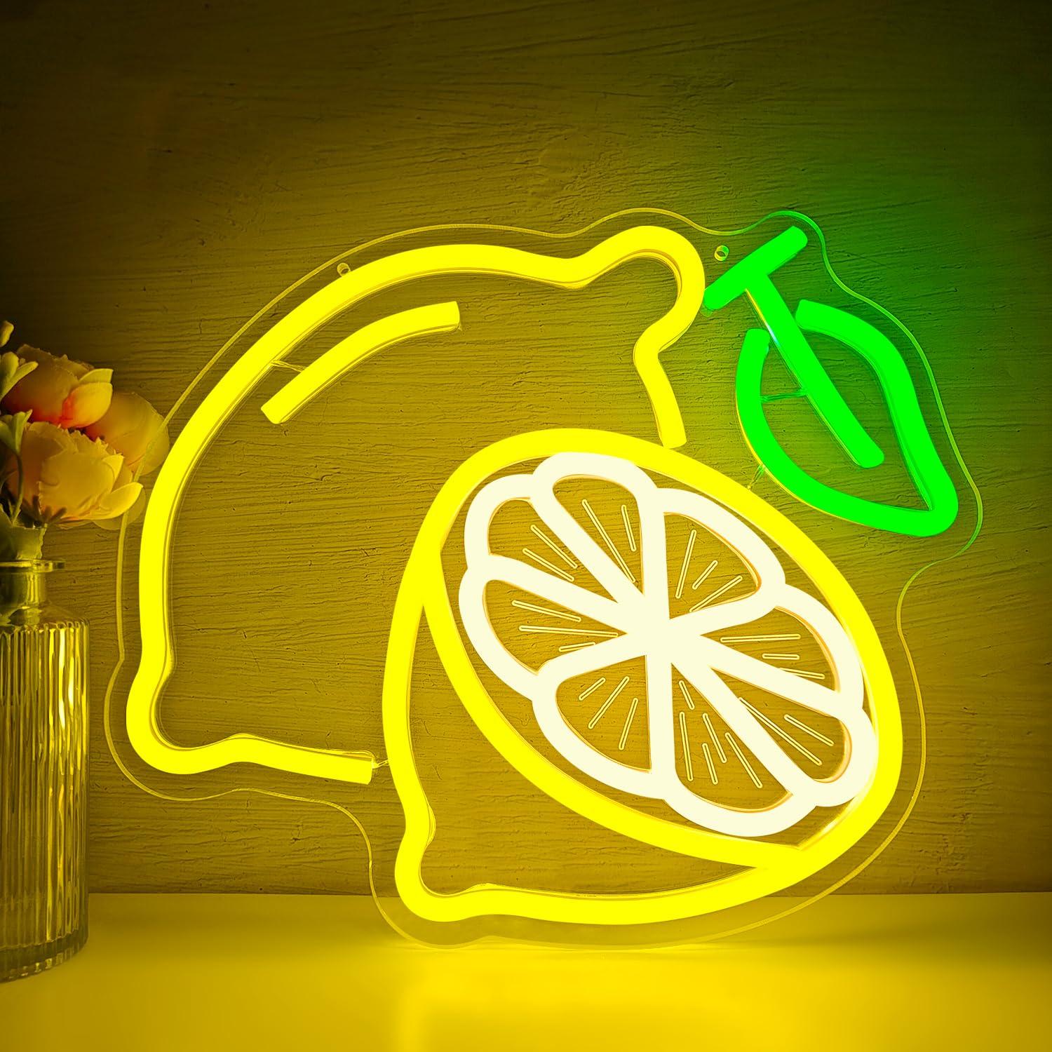 Lemon Neon Sign Dimmable LED L - огляд і ціна Home Bar Signs