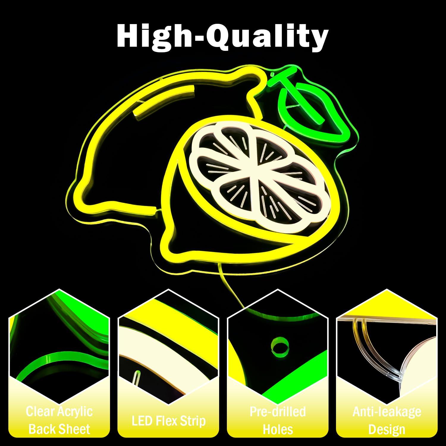 Lemon Neon Sign Dimmable LED L - огляд і ціна Home Bar Signs
