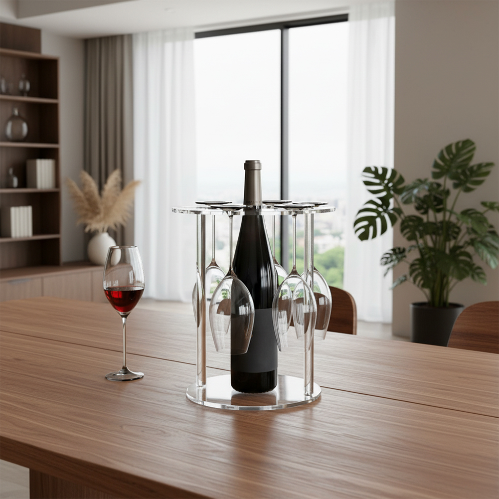 Transparent Wine Glass Rack 6  - огляд і ціна Home Bar Stand