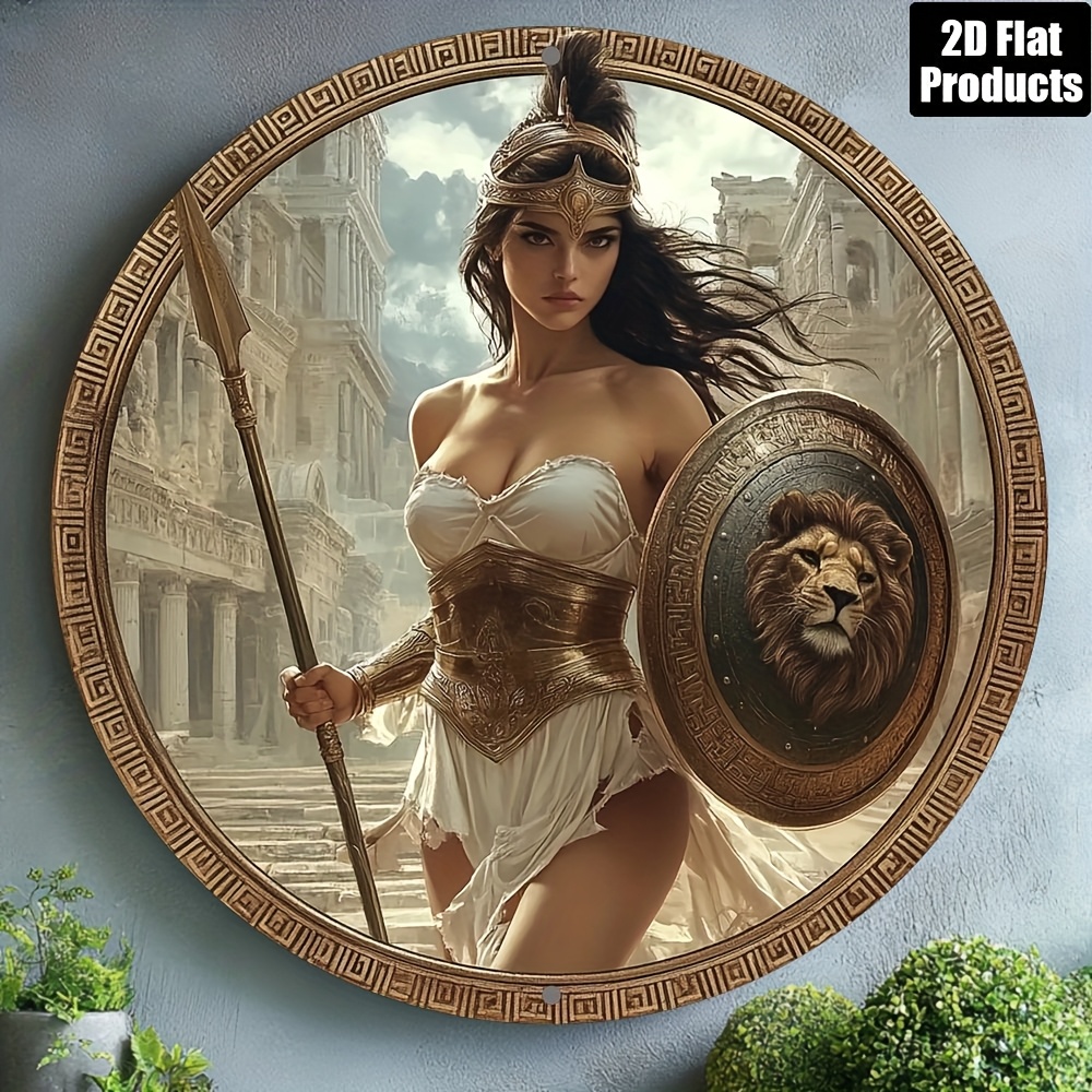 Vintage Greek Warrior Round Al - огляд і ціна Home Bar Cafe