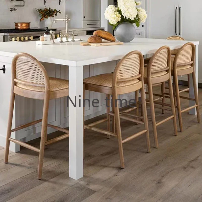 Solid Wood Rattan Kitchen Bar  - огляд і ціна Home Bar And Counter