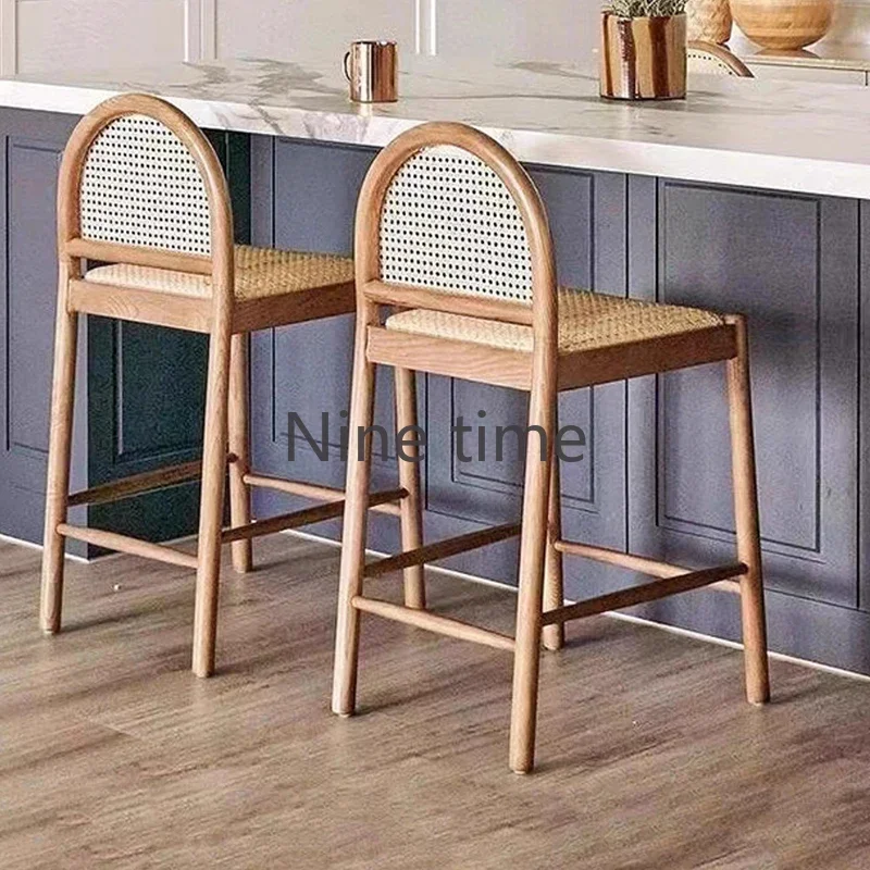 Solid Wood Rattan Kitchen Bar  - огляд і ціна Home Bar And Counter
